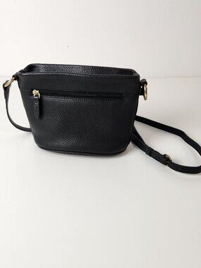 Corder London Bag Black Pebbled Leather Crossbody Shoulder Small Neutral